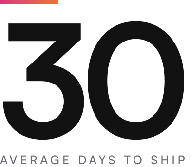 30 average days to ship